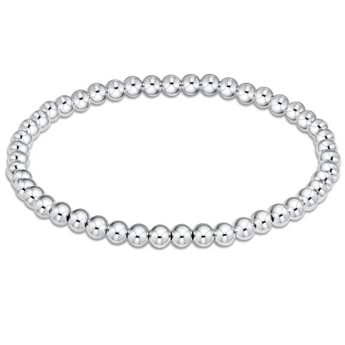 Classic 4mm Bead Bracelet - Sterling