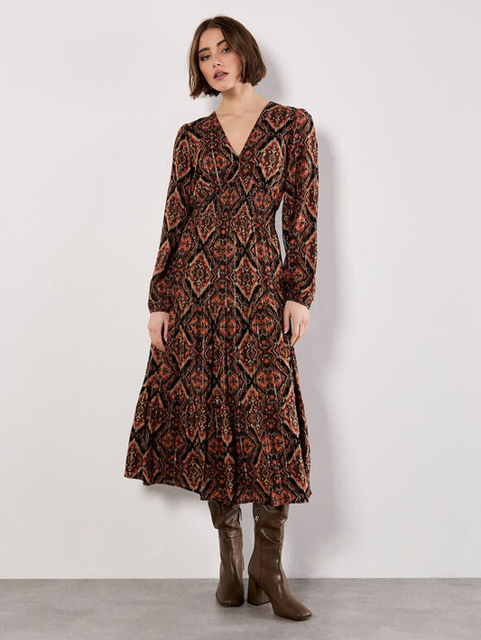 Empire Smock Waist Tiered Dress