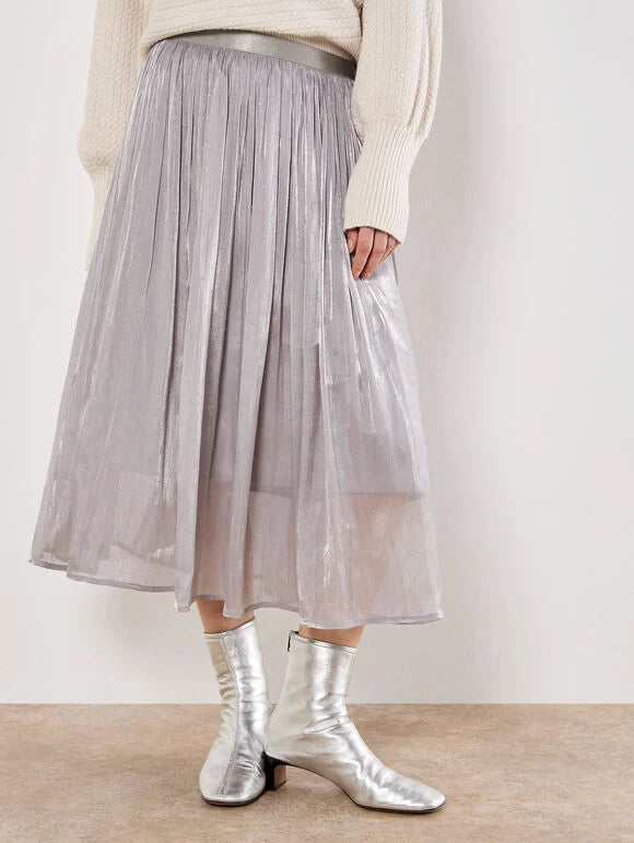 Stud Shimmer Midi Skirt