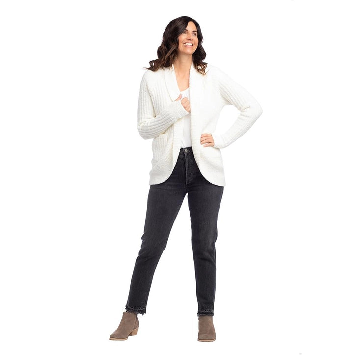 Solid Rib Marshmallow Cocoon Cardigan