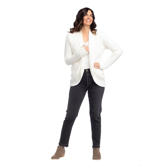 Solid Rib Marshmallow Cocoon Cardigan