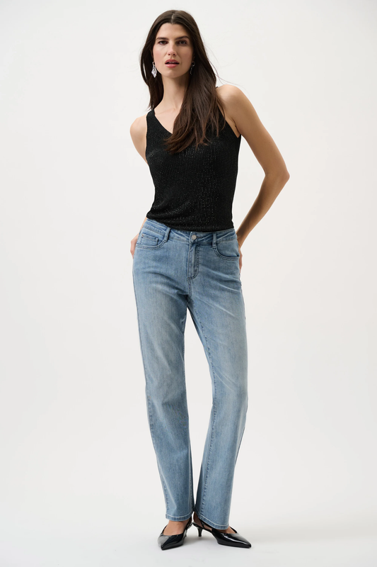 Metallic Knitted  Camisole with Rhinestones