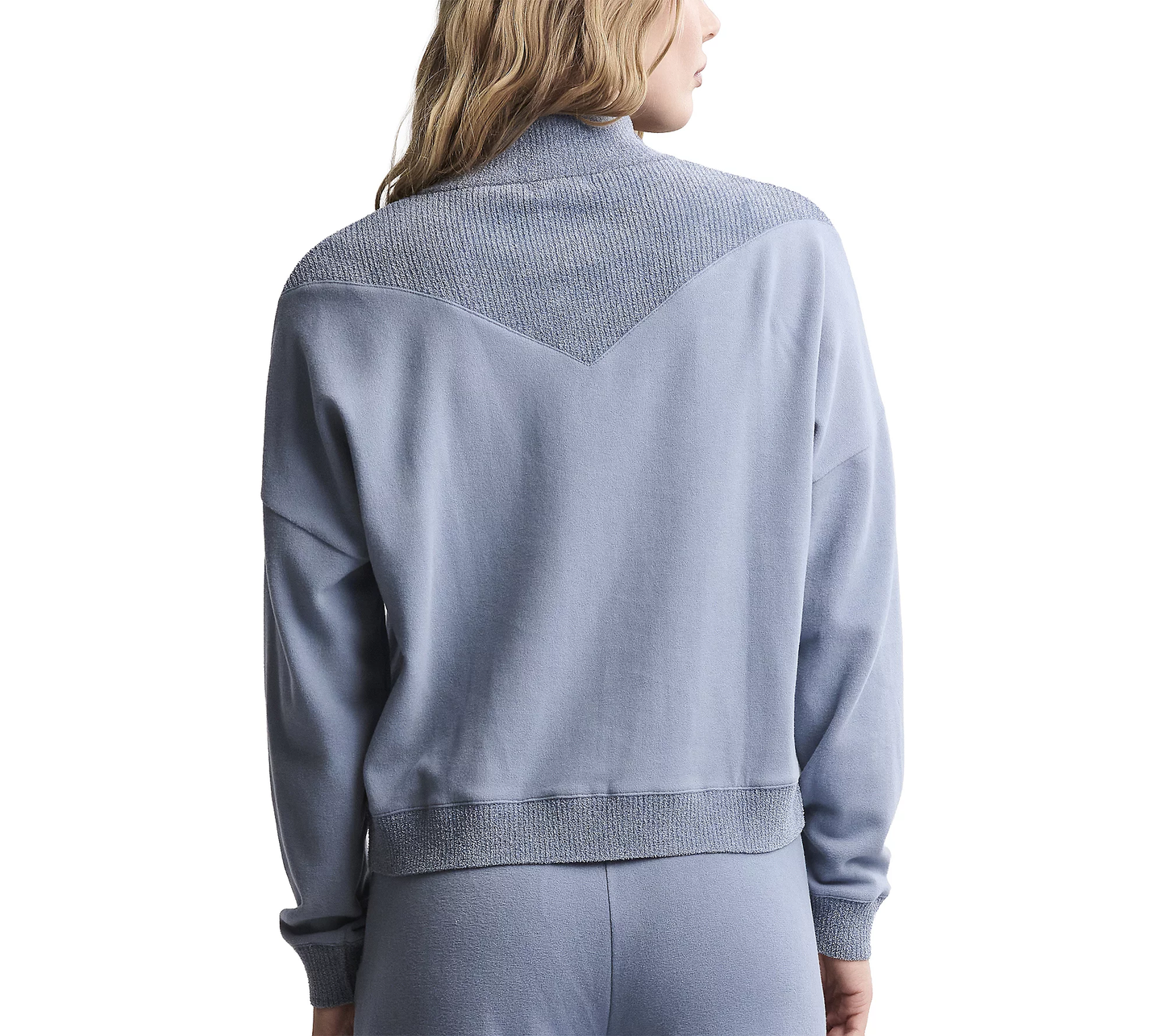 Brushed Fleece Rib Detail Top