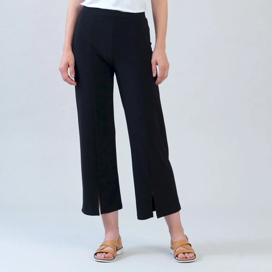 Relaxed Kick Front Slit Ankle Pant