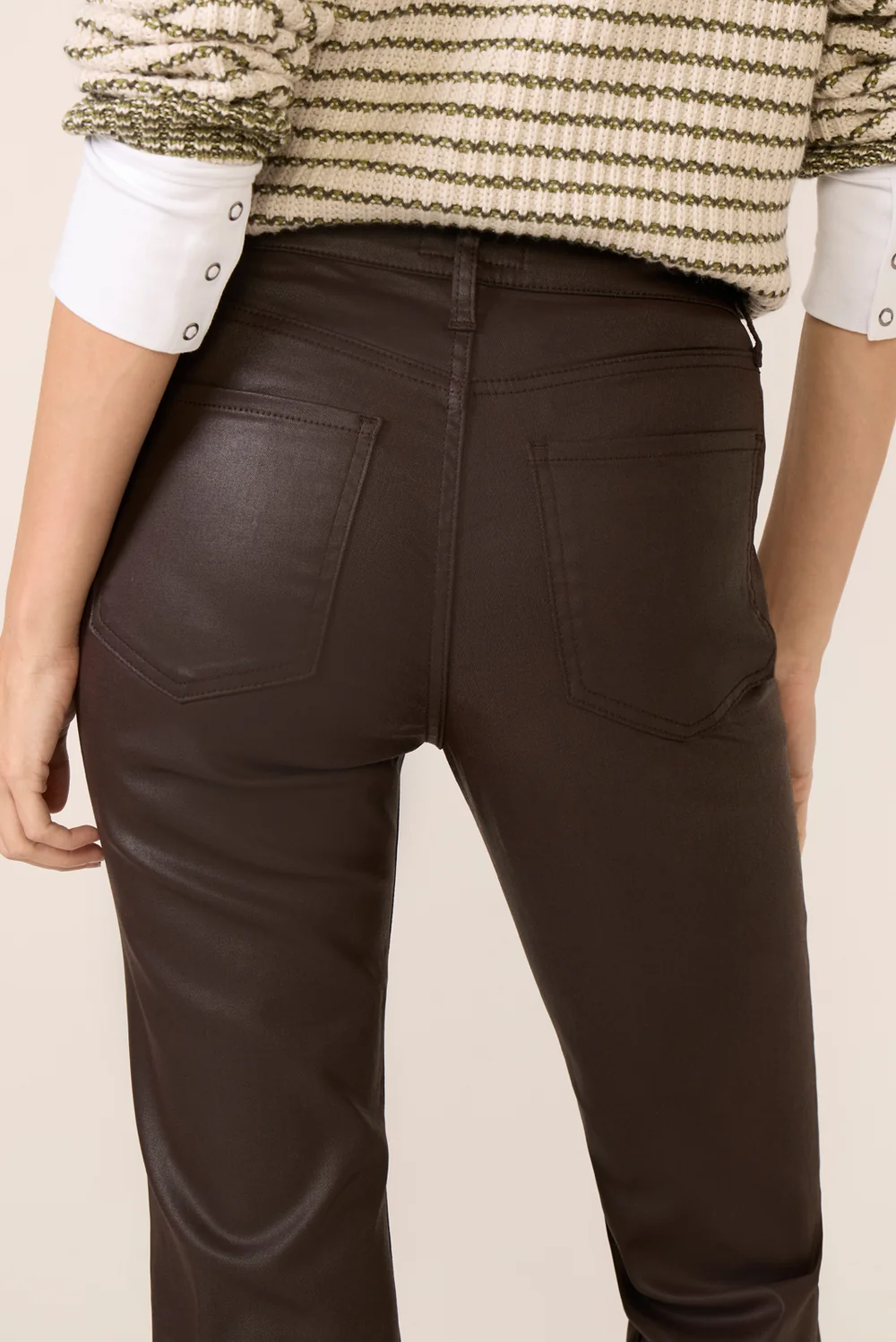 Kelsey Coated High Rise Ankle Flare Jeans