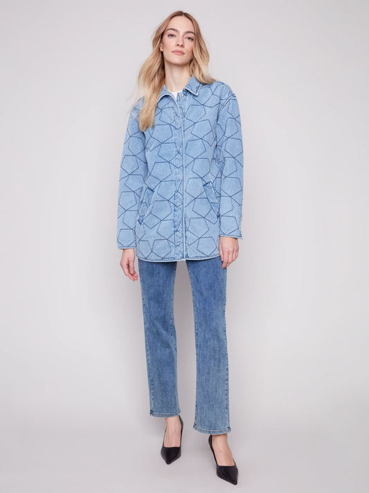 Star Quilted Denim Jacket