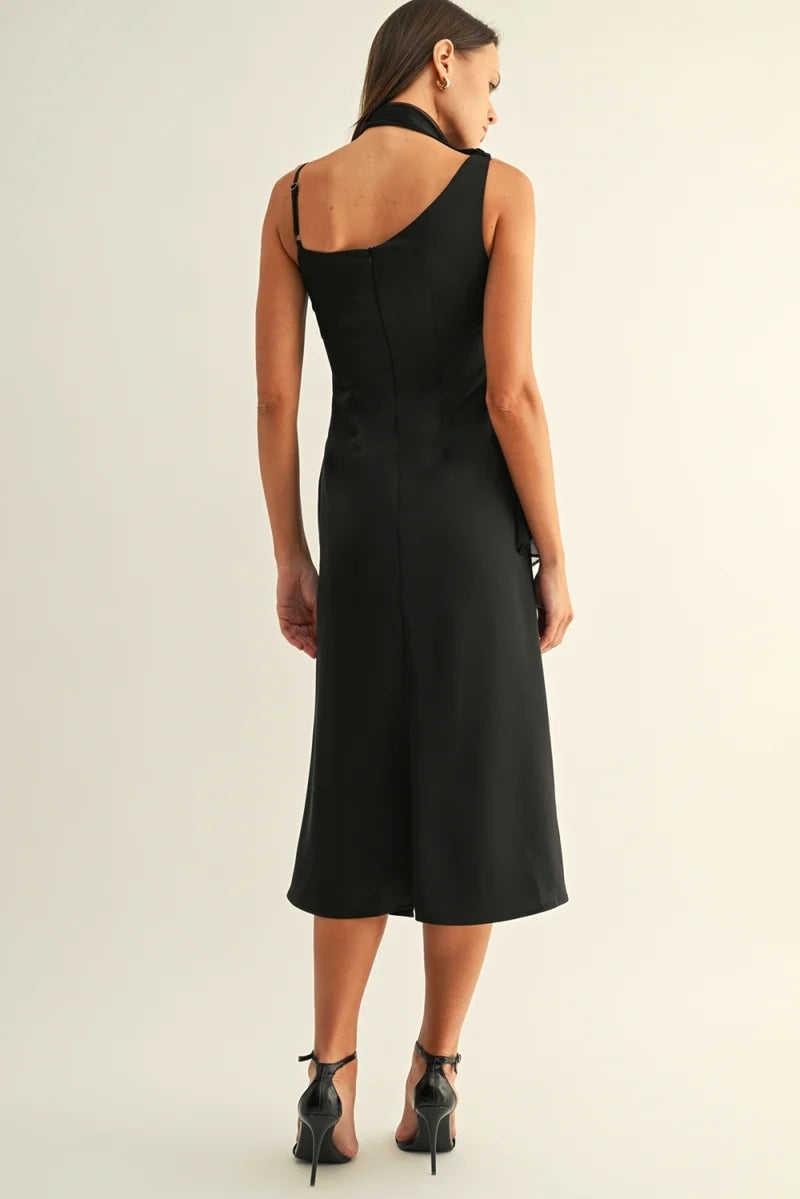 Selena Scarf Cowl Neck Dress