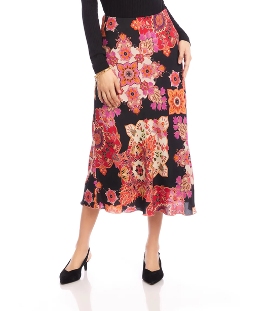 Bias Cut Midi Skirt