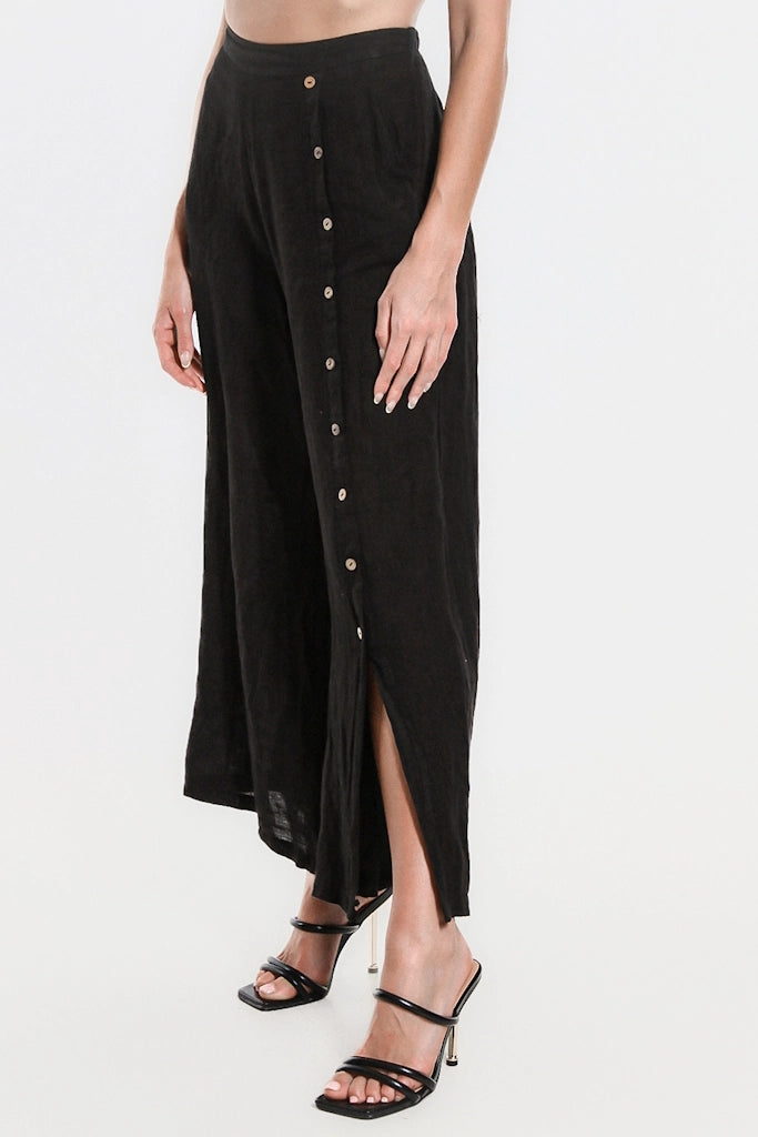 Gracelynn Button Linen Pant