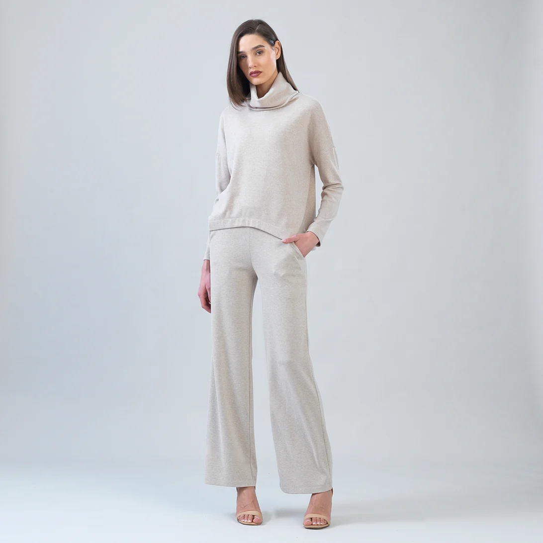 Wide Leg Pocket Pant - Lounge Knit