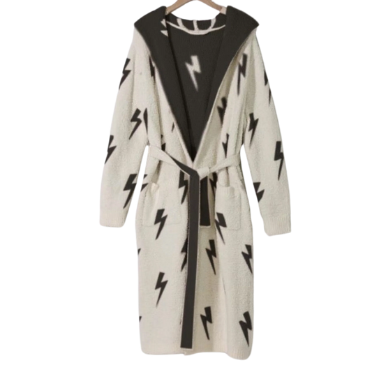 Hooded Lightning Bolt Luxe Robe