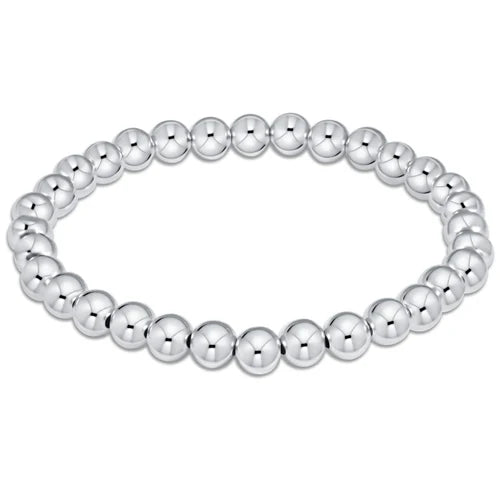 Classic 6mm Bead Bracelet - Sterling