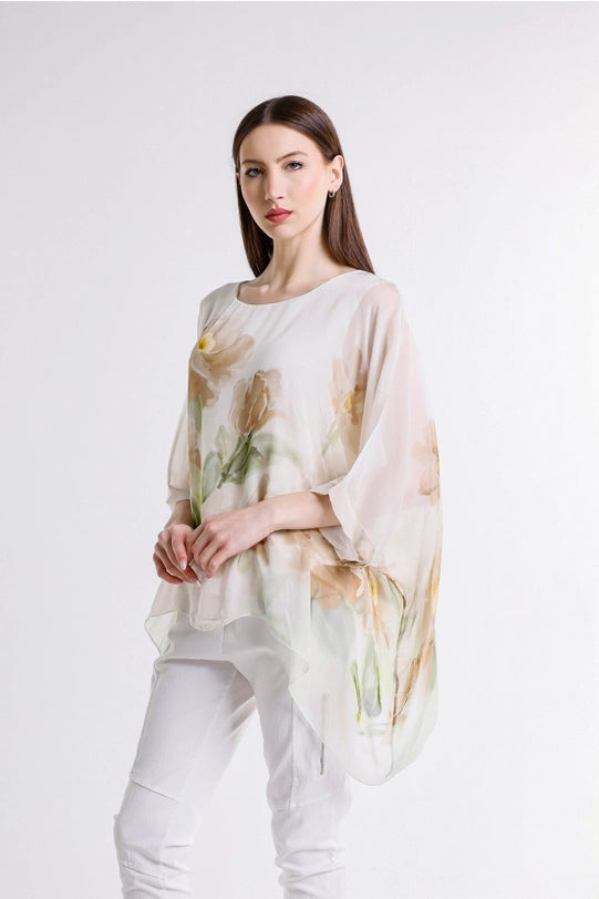 Sofia Gardenia Silk Caftan