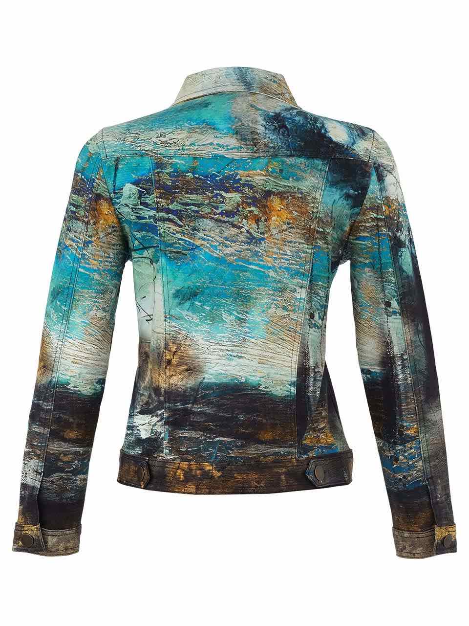 Printed Jean Jacket -"Life's Too Short"