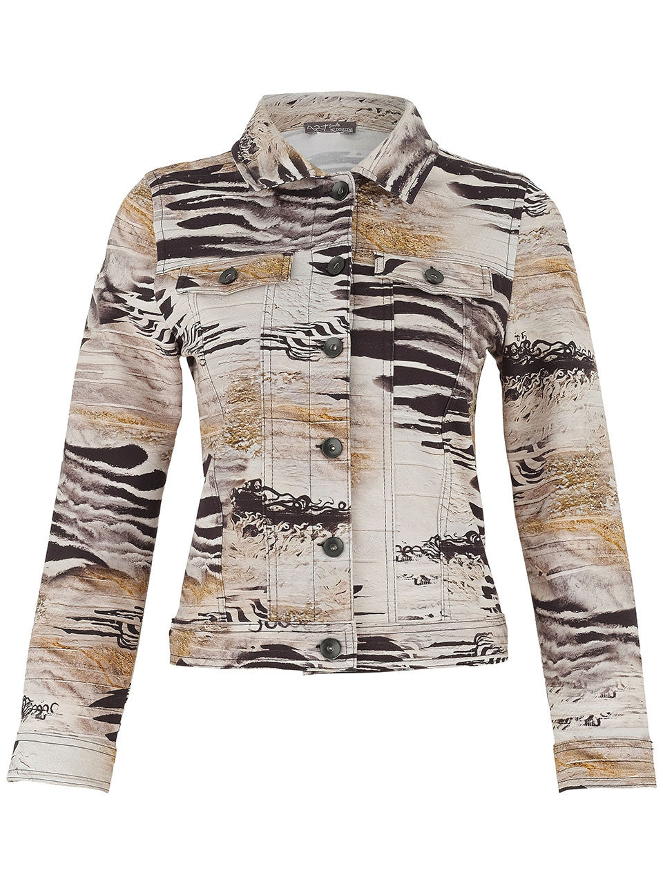 Printed Jean Jacket  - "Unbalanced"