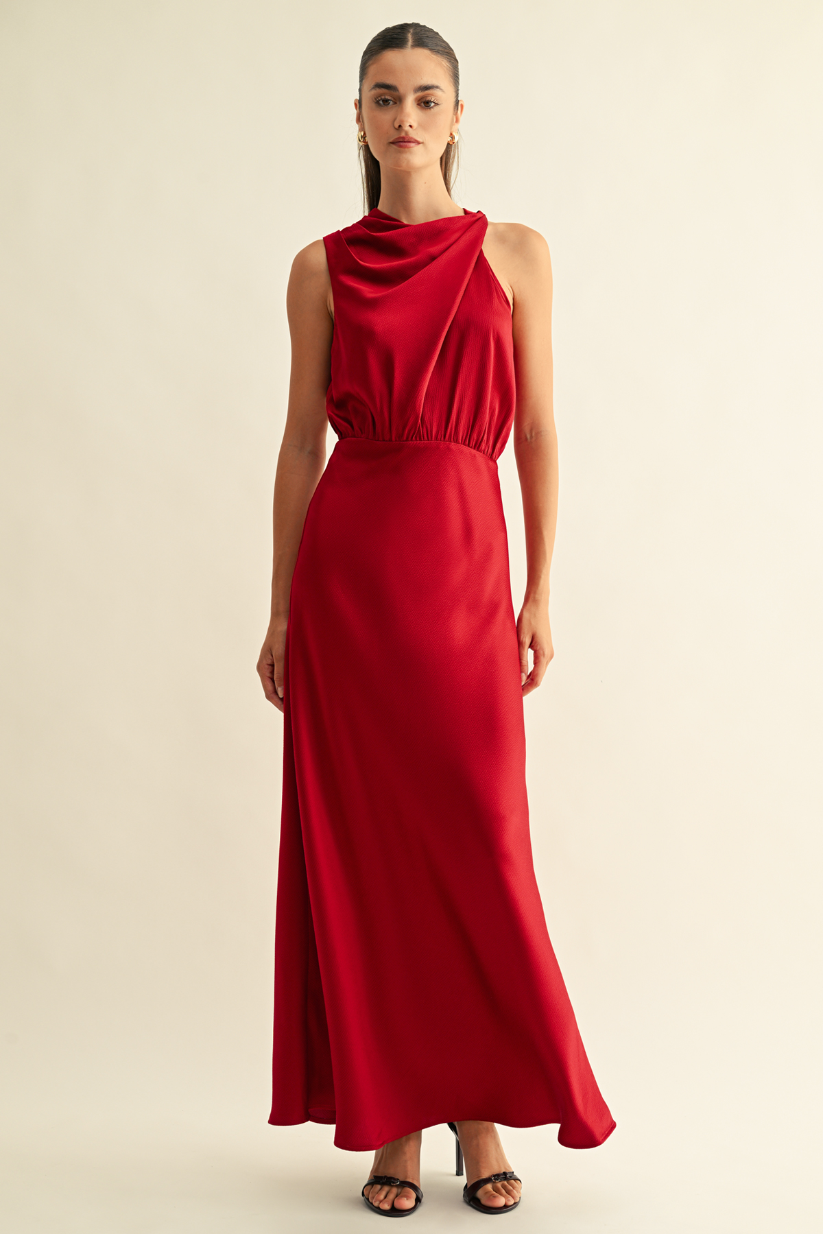 Kate Cowl Asymmetrical Maxi Dress