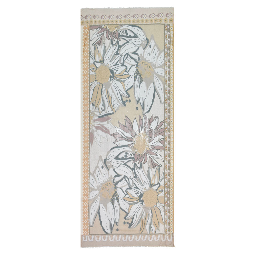 Patience Sunflower Motif Scarf