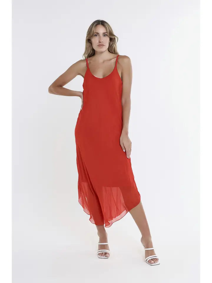 Rachel Silk Midi Dress