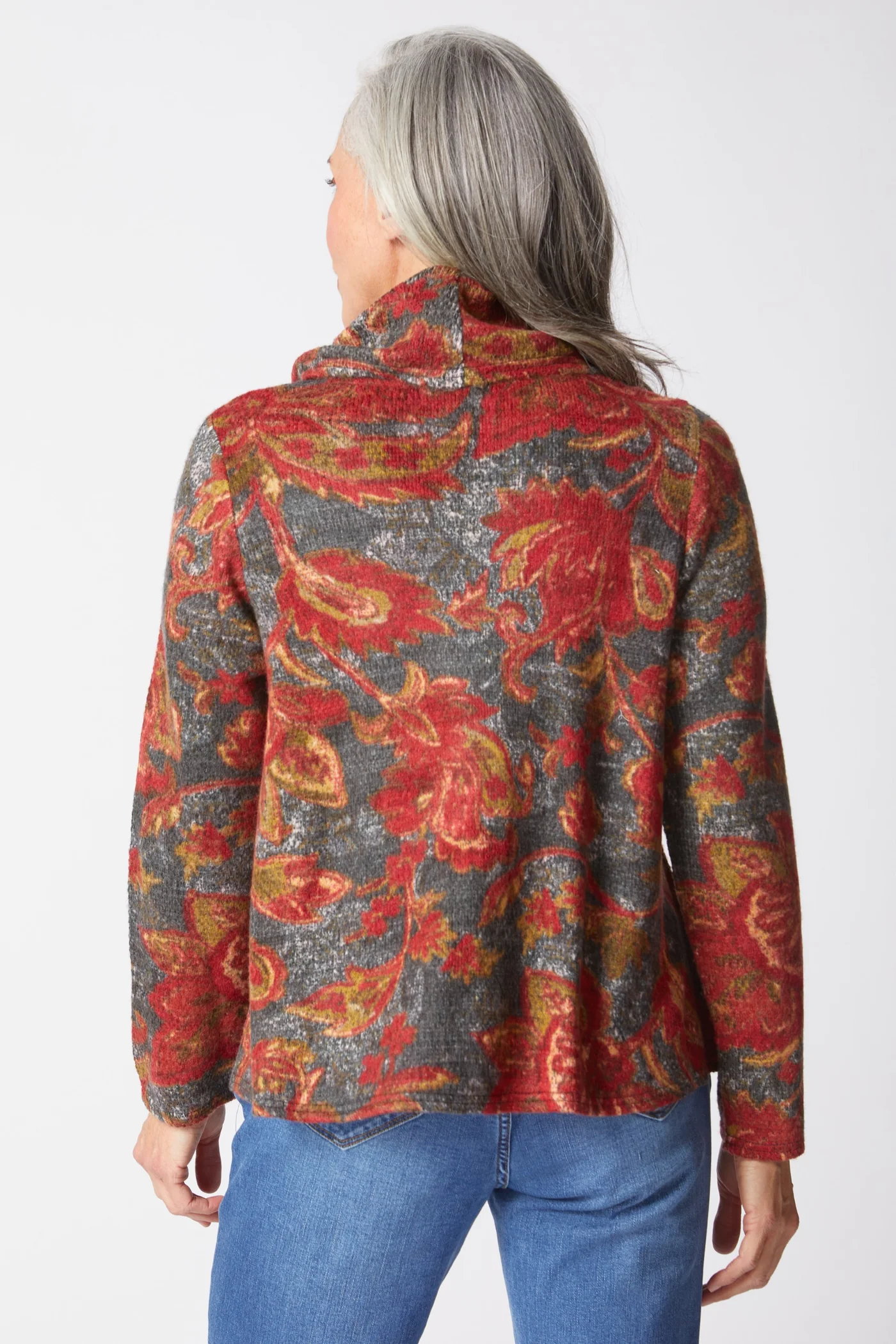 Aspen Paisley Easy Cowl Neck