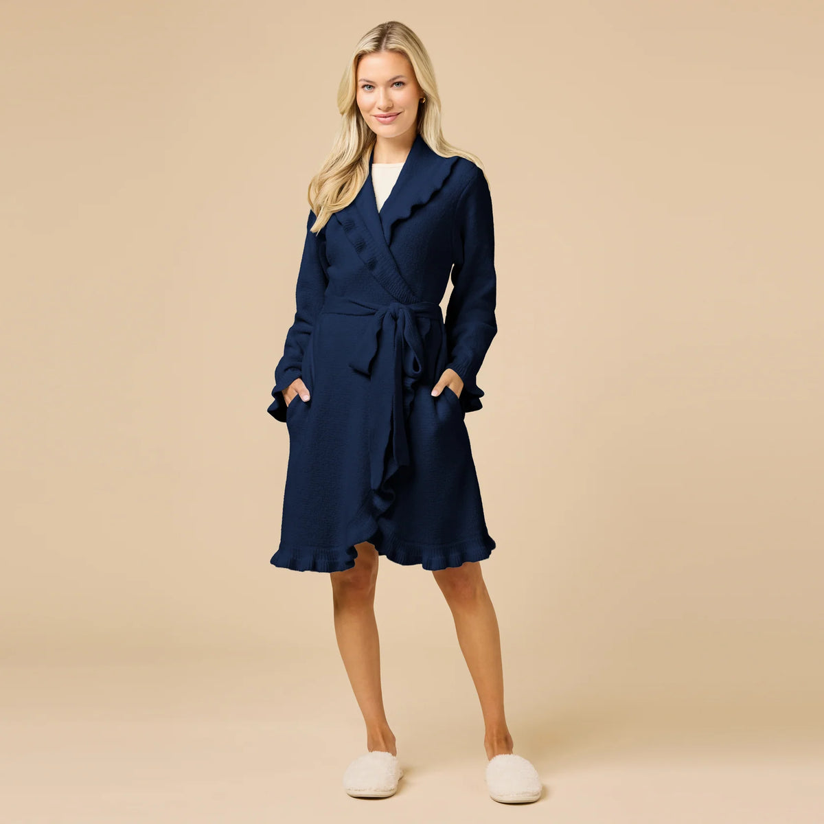 Ruffle Chenille Robe