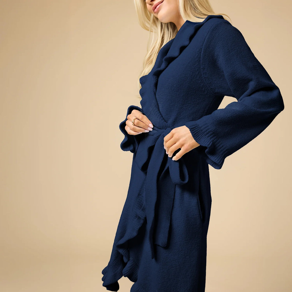Ruffle Chenille Robe