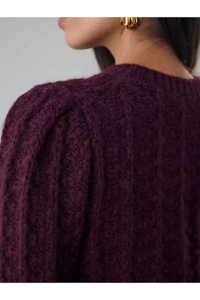 Pointelle Puff Sleeve Sweater