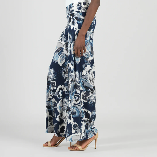 Long Palazzo Pant - Moonlit Floral