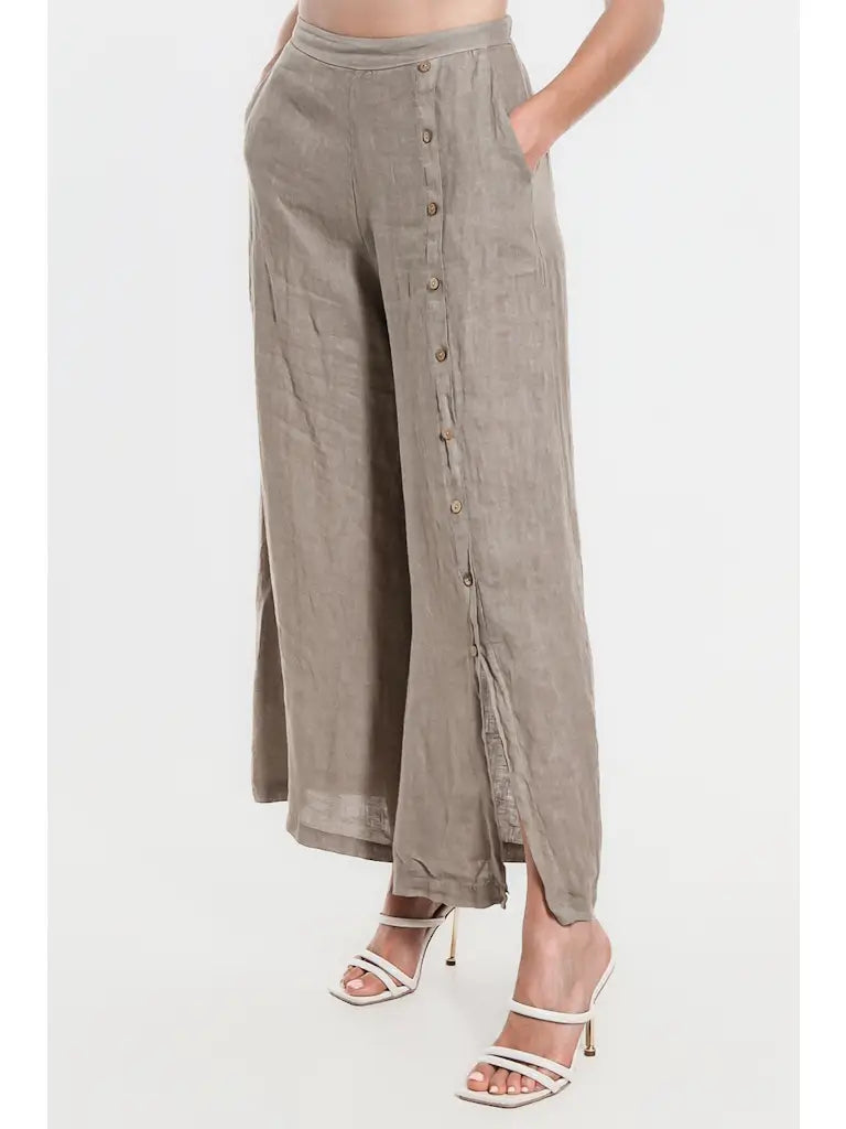 Gracelynn Button Linen Pant