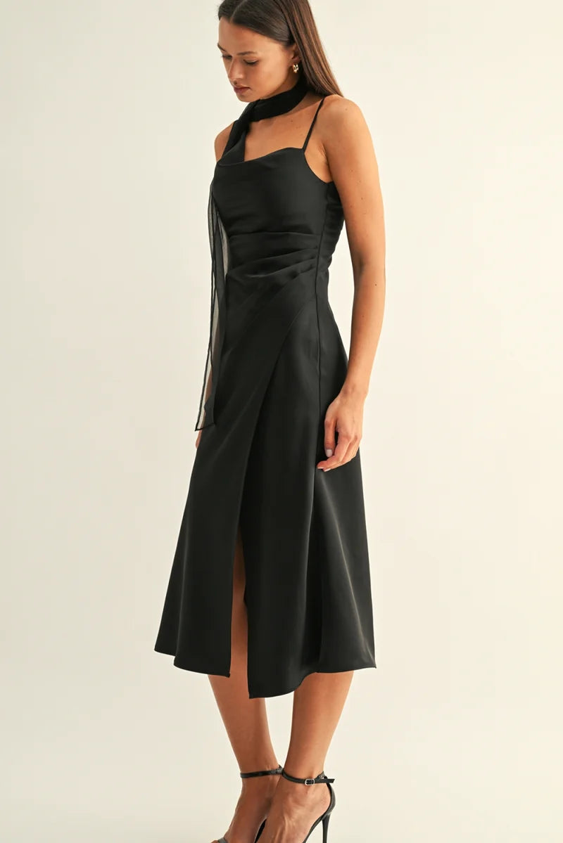 Selena Scarf Cowl Neck Dress