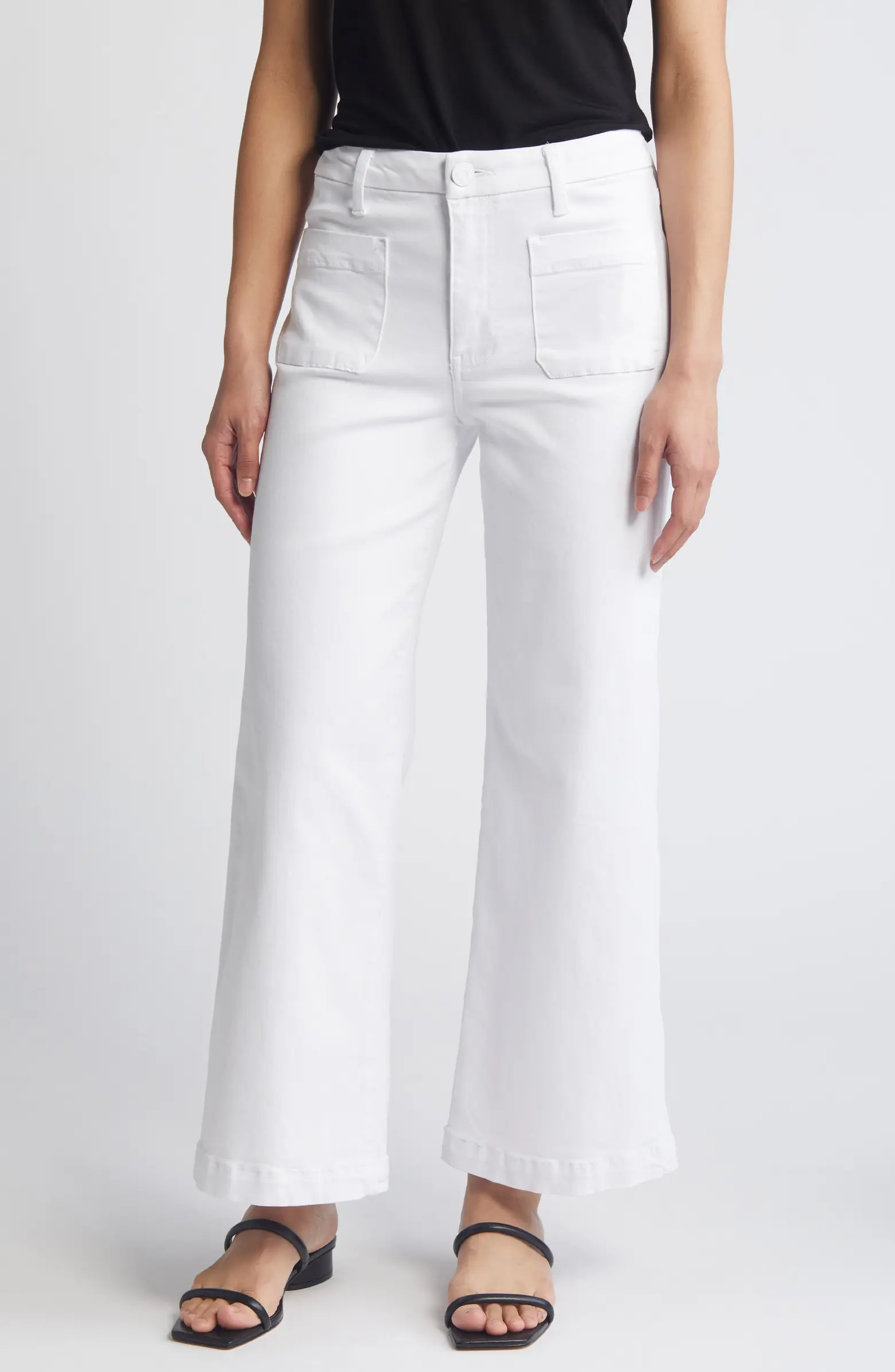 Meg High Rise Patch Pocket Wide Leg Jean