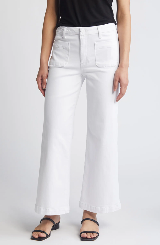 Meg High Rise Patch Pocket Wide Leg Jean