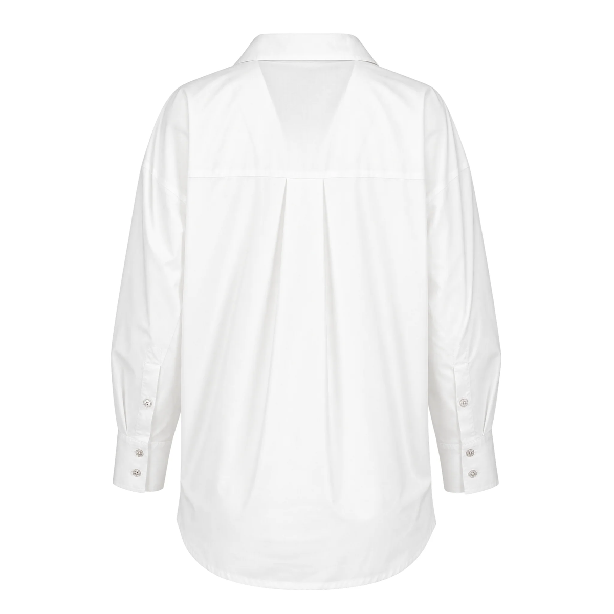 Modern Poplin Shirt with Rhinestone Buttons