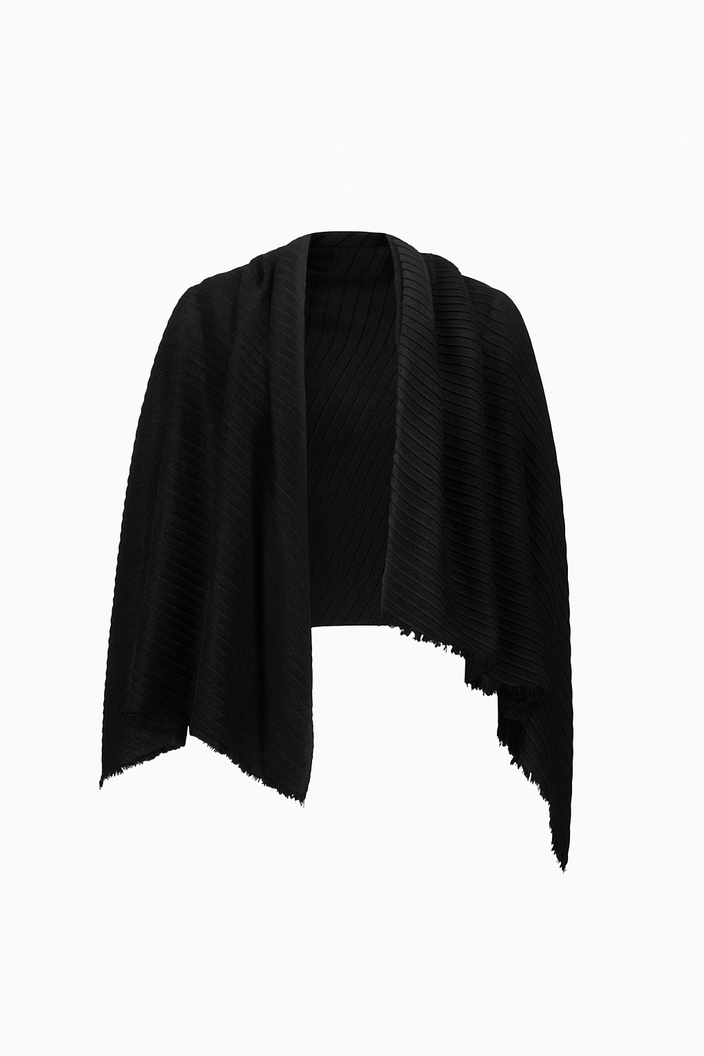Woven Pleated Rectangular Scarf
