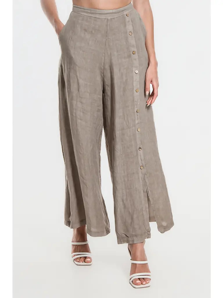 Gracelynn Button Linen Pant