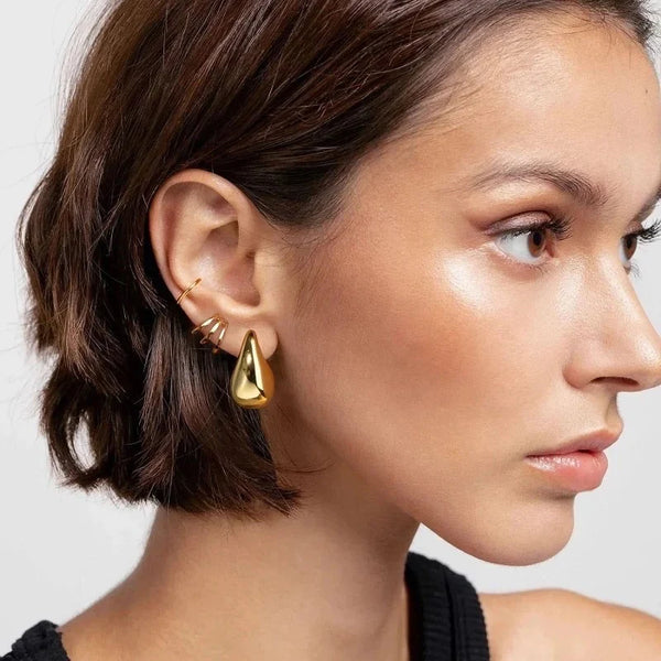 Elia Raindrop Earrings - Gold