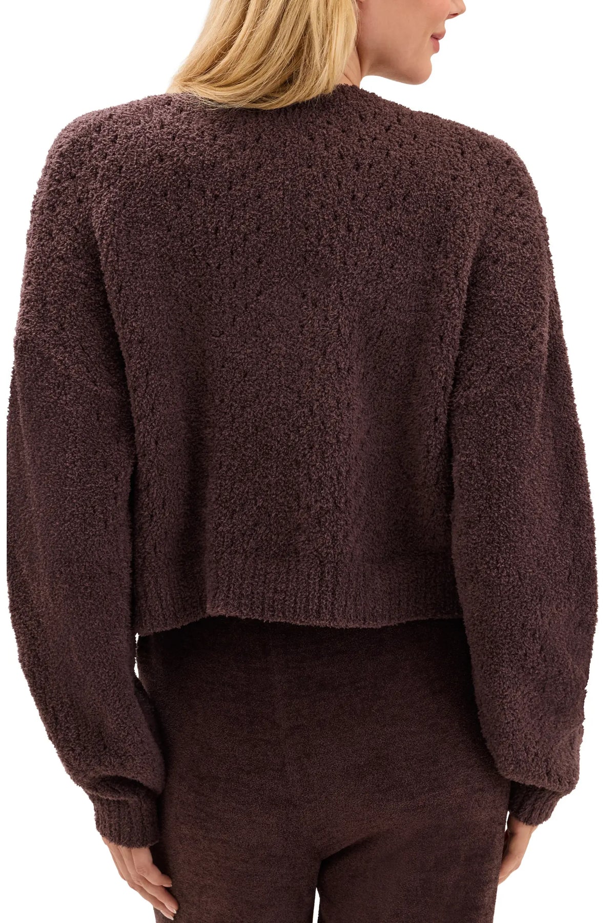 CozyChic Ultra Lite Pointelle Cropped Cardigan