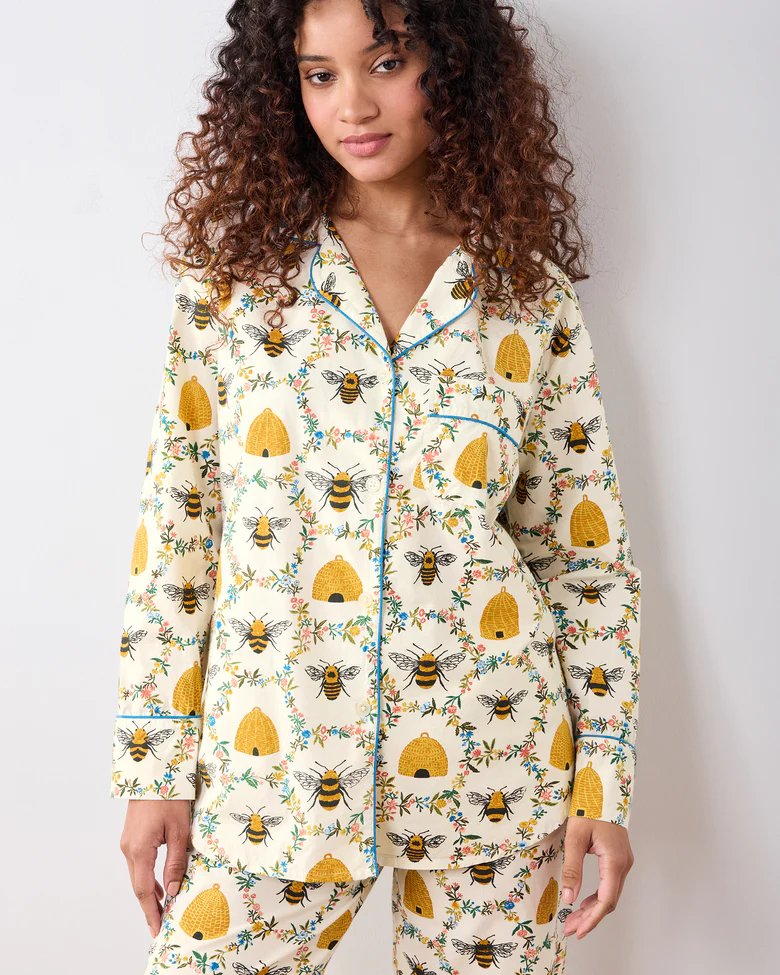 Long PJ Set in Sweet Bee
