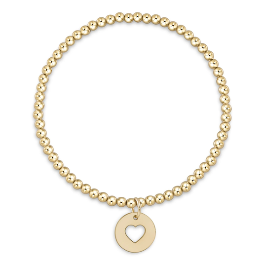 Classic Gold 3mm Bracelet - Love Gold Disc