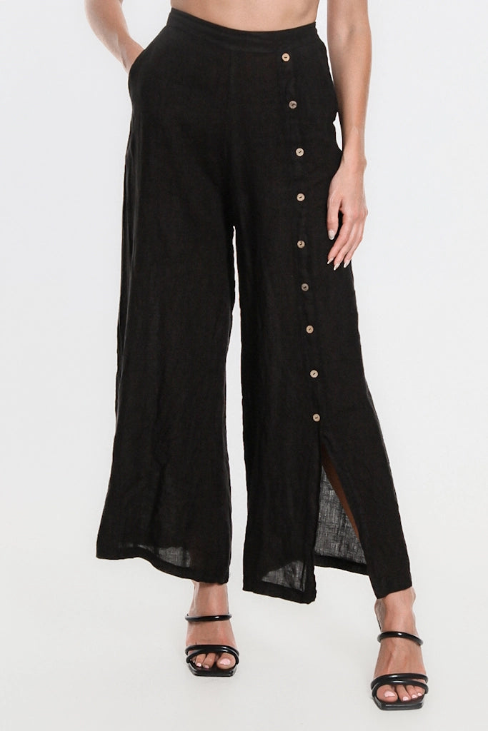 Gracelynn Button Linen Pant