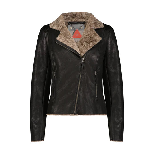 Chinchilla Lined Moto Jacket