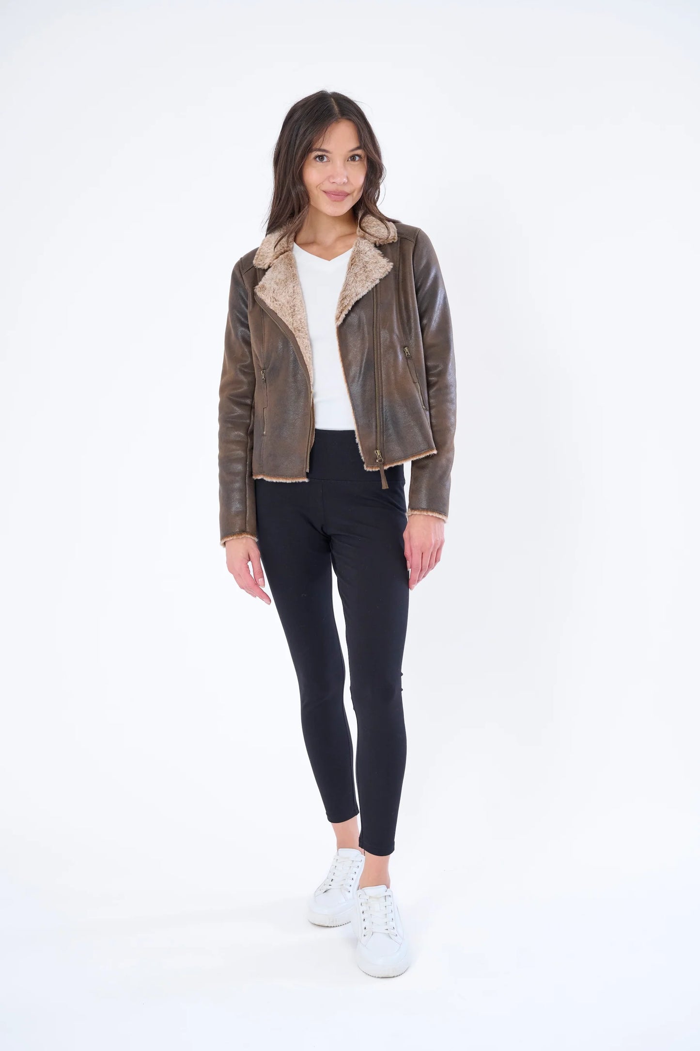 Chinchilla Lined Moto Jacket