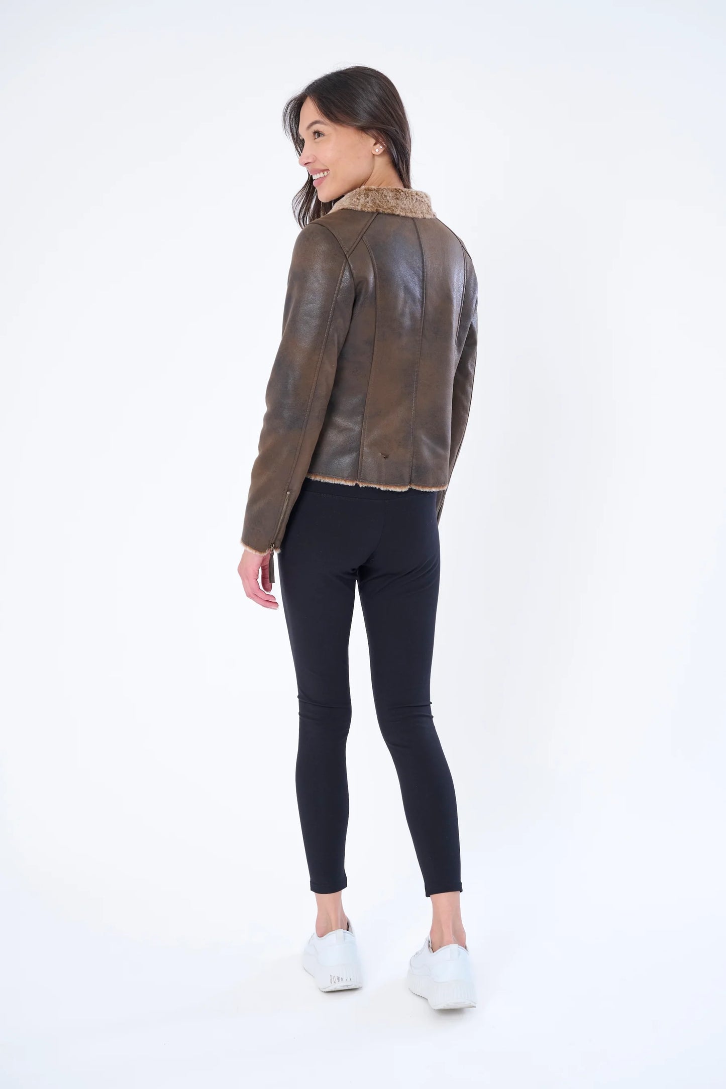 Chinchilla Lined Moto Jacket