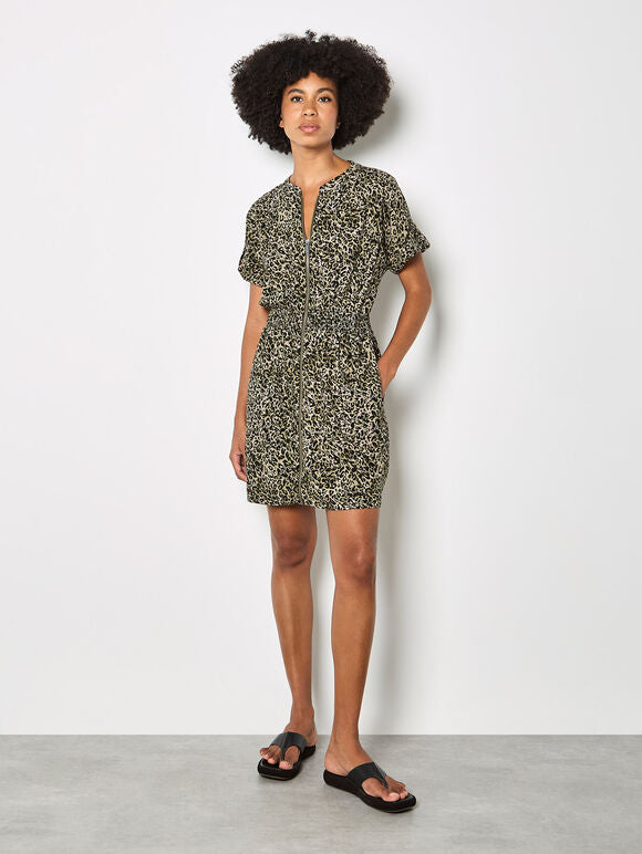Zip Front Utility Dress
