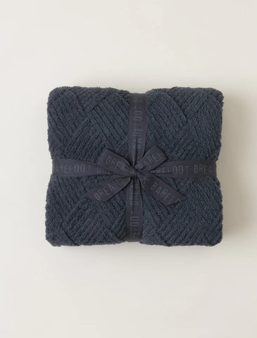 Cozy Chic Diamond Weave Blanket-Slate Blue