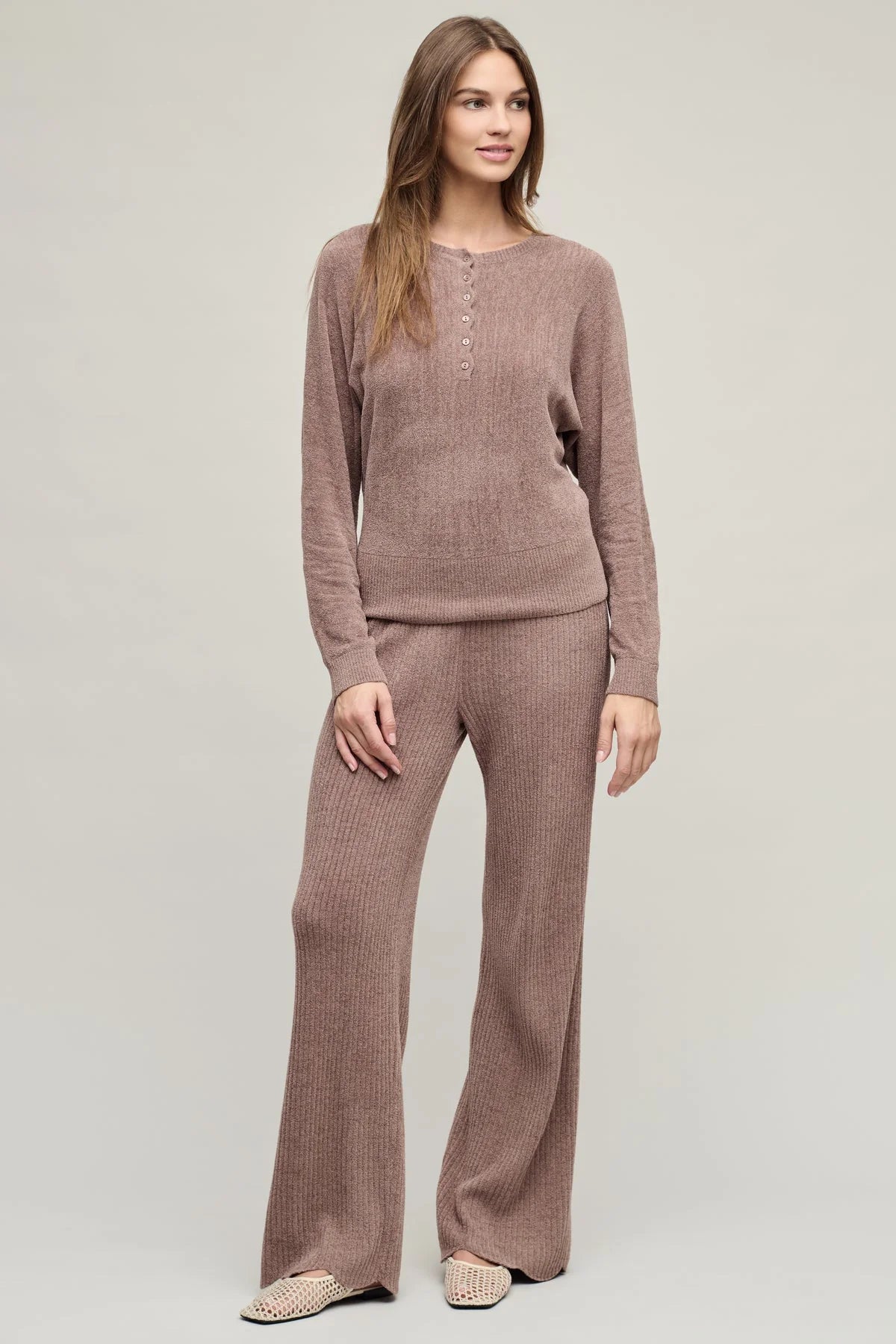 CozyChic Ultra Lite Scallop Dolman Henley