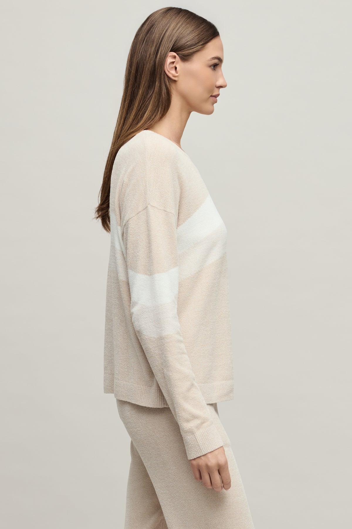 CozyChic Ultra Lite Wavy Colorblock Pullover