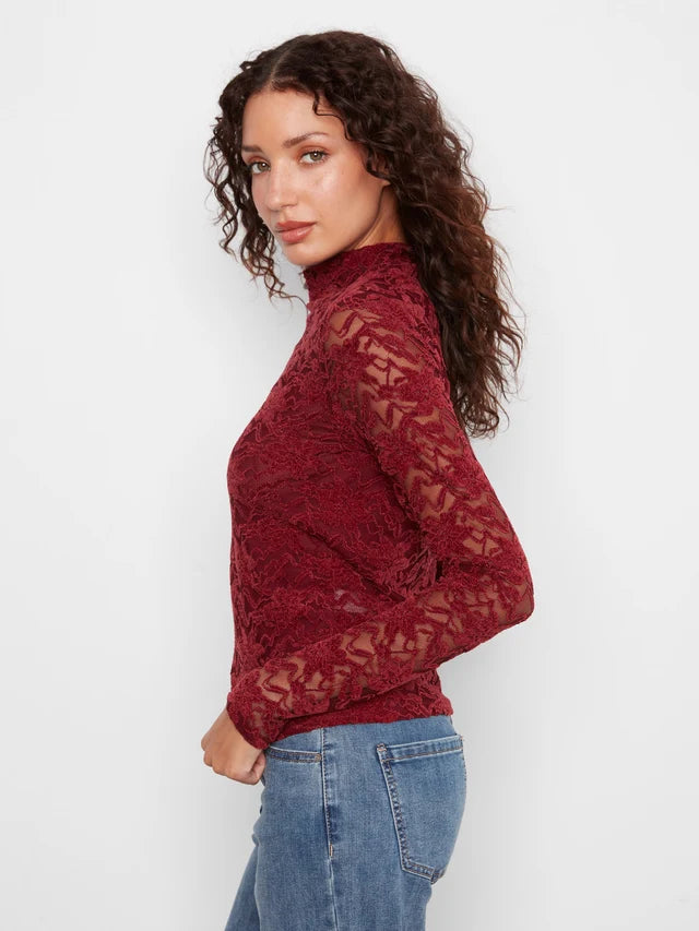 Lace Mock Neck Top