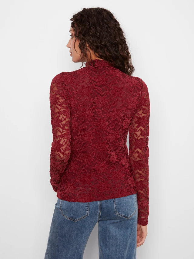 Lace Mock Neck Top