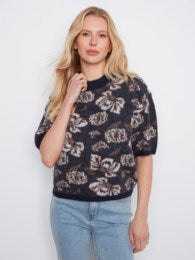 Elbow Sleeve Jacquard Sweater