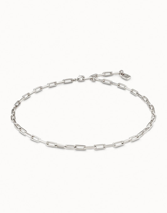 Short Link Silver Chain Necklace